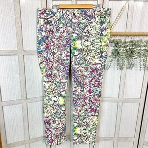 3/$22🩶 Vintage Lip Service Jeans Y2K Paint Splatter Jett Stretch Denim Size 20